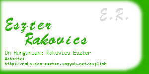 eszter rakovics business card